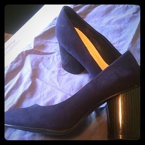 Nine West Navy Suede Pumps